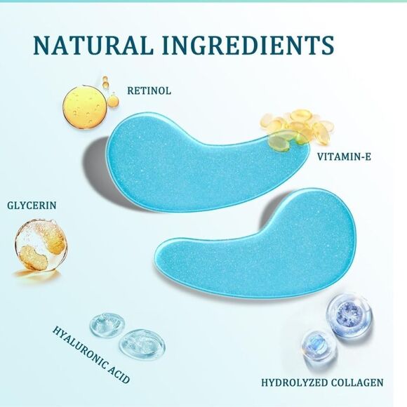 New! Under Eye Patches for Dark Circles, Eye Mask Gel - Reduce Puffiness & Lines - Picture 5 of 9